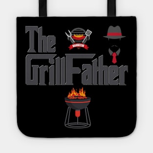 The Grillfather, BBQ, Barbecue, Cook, Meat, Steak, Propane Tank, Grill, Food, Mafia, The Grill Father, Funny Foodie, Foodie, Fathers Day Gift, Grilling Tote