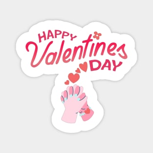 Happy Valentines Day - Hands Together! Magnet