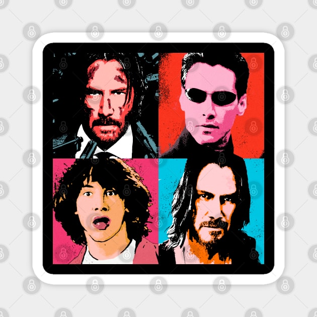 Keanu Warhol Magnet by RetroFreak