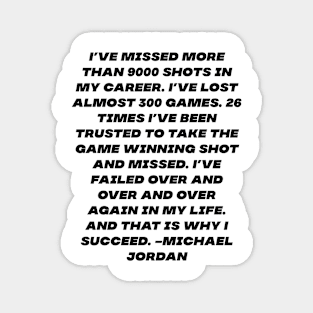 Michael Jordan's Quote Magnet