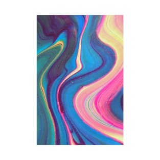 Abstract Aesthetic Y2K Marble Swirl Colorful Phone Case T-Shirt