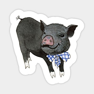 Black piglet Magnet