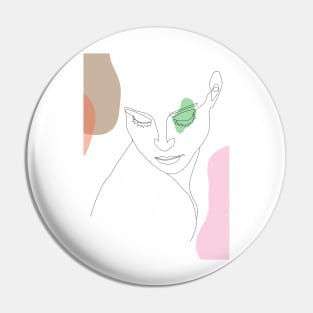 Woman face Pin