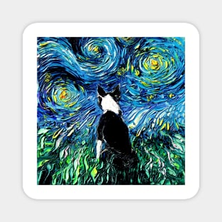 Boston Terrier Starry Night Magnet