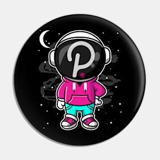 Hiphop Astronaut Polkadot DOT To The Moon Crypto Token Cryptocurrency Wallet Birthday Gift For Men Women Kids Pin