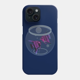 Neon fish in the aquarium Phone Case