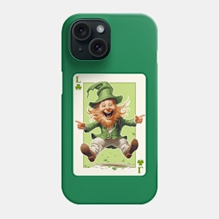 Leprechaun Shamrock Card St Paddys Day Festival Phone Case