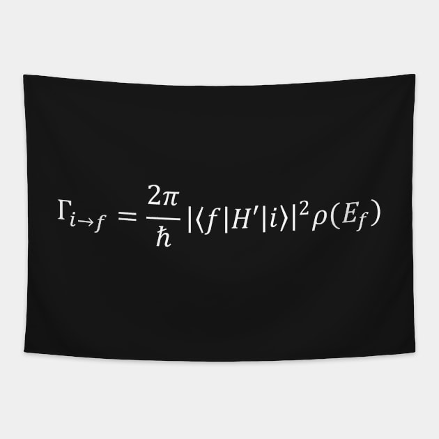 Fermi's golden rule of quantum perturbation theory Tapestry by ScienceCorner