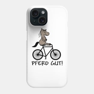 Good horse rides a bike Phone Case