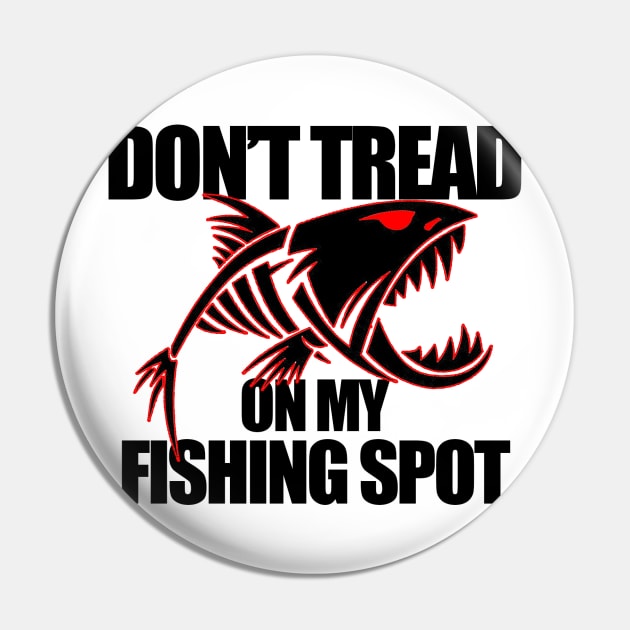 Dont Tread on my Fishing Spot | funny fishing Pin by  The best hard hat stickers 