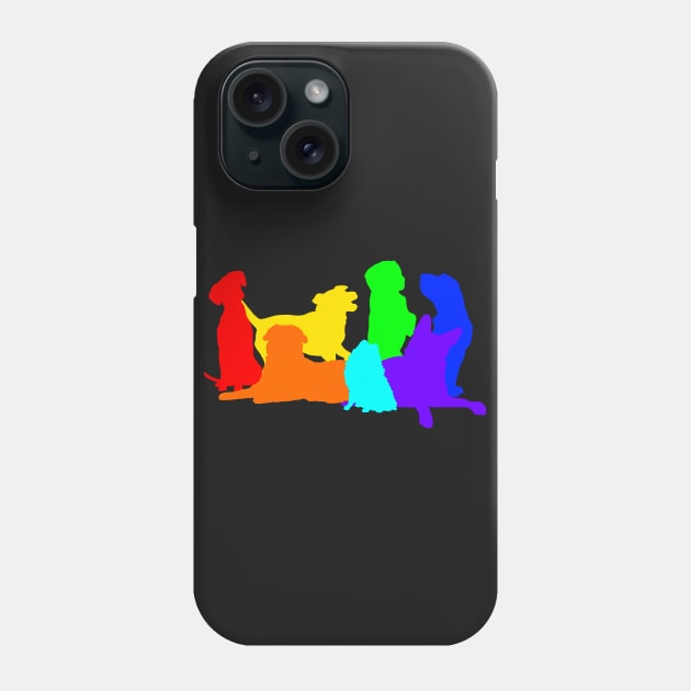 Rainbow Dogs Phone Case by ChePanArt