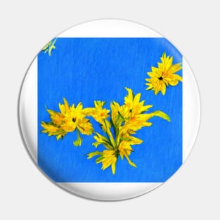 Flower Yellow Art Pin