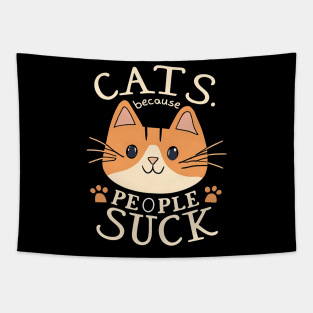 Cat because people suck Tapestry