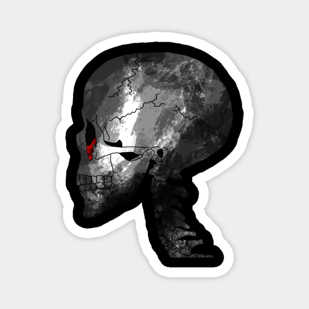 Skull head 2 Magnet by Pblain