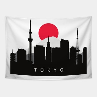 Tokyo Horizon: City Skyline Japan Souvenir Tapestry