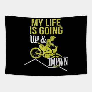 Motocross Life up and down Tapestry