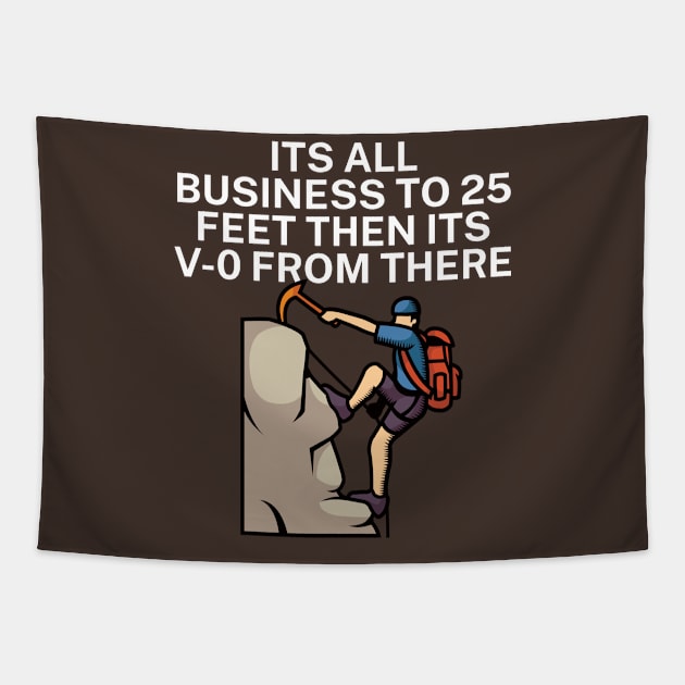 Its all business to 25 feet then its V 0 from there Tapestry by maxcode