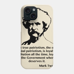 Mark Twain on Patriotism Phone Case