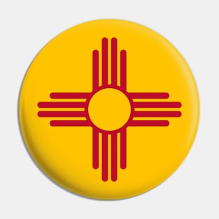 State Flag of New Mexico, USA - Zia Sun Symbol Pin