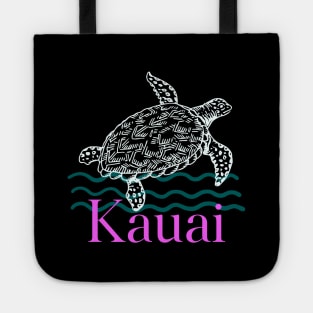 Kauai Hawaii Sea Turtle Swimming Hawaiian Island Beach Kids Women Tote