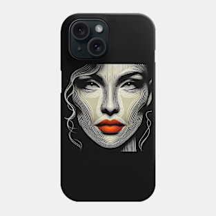 Artistic Face Lineart #3 Phone Case