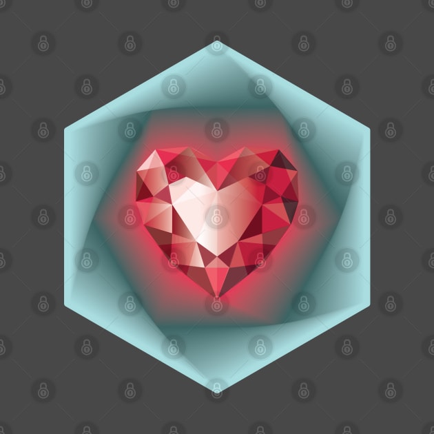 Ruby heart and Diamond soul pattern by voloshendesigns