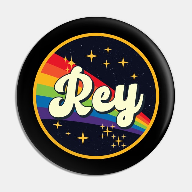 Rey // Rainbow In Space Vintage Style Pin by LMW Art