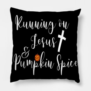 Jesus and Pumpkin Spice Christian Cross Halloween Costume Pillow