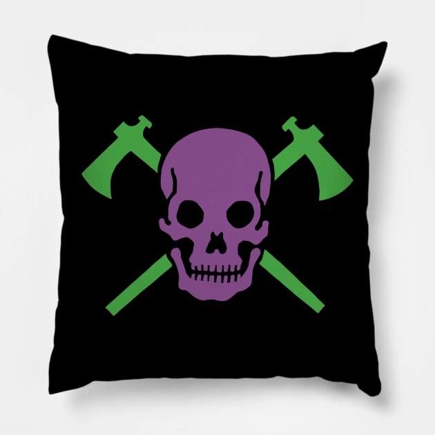 Skull Tomahawk Pillow by Art from the Blue Room