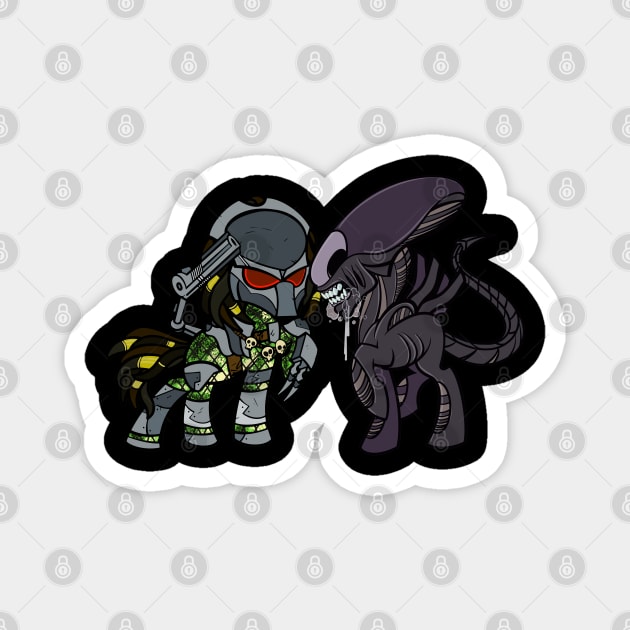 My Little Xenomorph vs Predator Magnet by StudioPM71