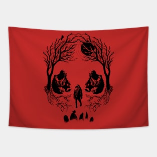 Skull Illusion Tapestry