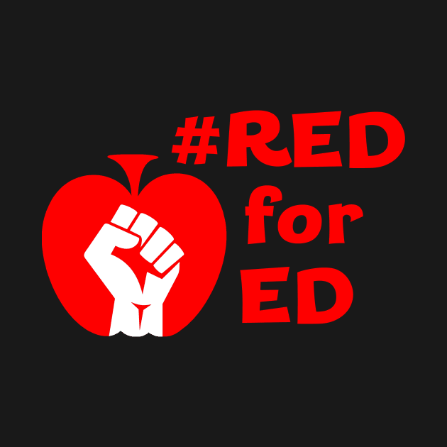 Red for Ed (white fist, red words) by haberdasher92