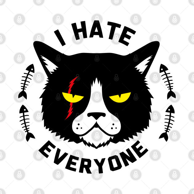 I hate everyone cat (the original) by VectorLance