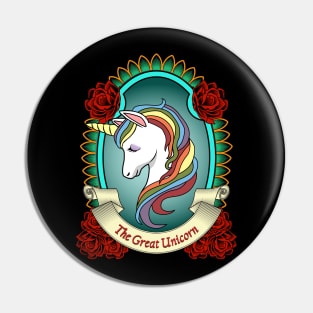 Vintage colorful unicorn Pin