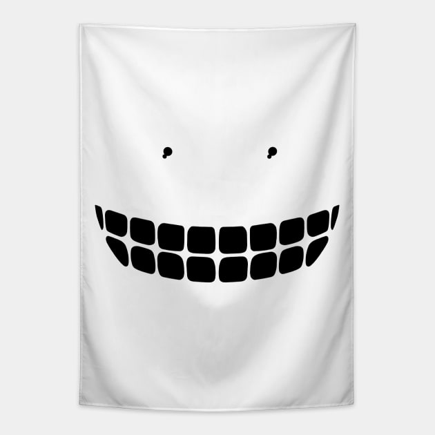 Floating Smile - in black Tapestry by RawSunArt