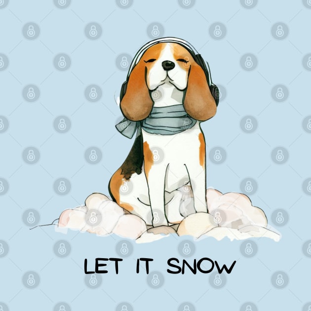 LET IT SNOW - Beagle by ZogDog Pro