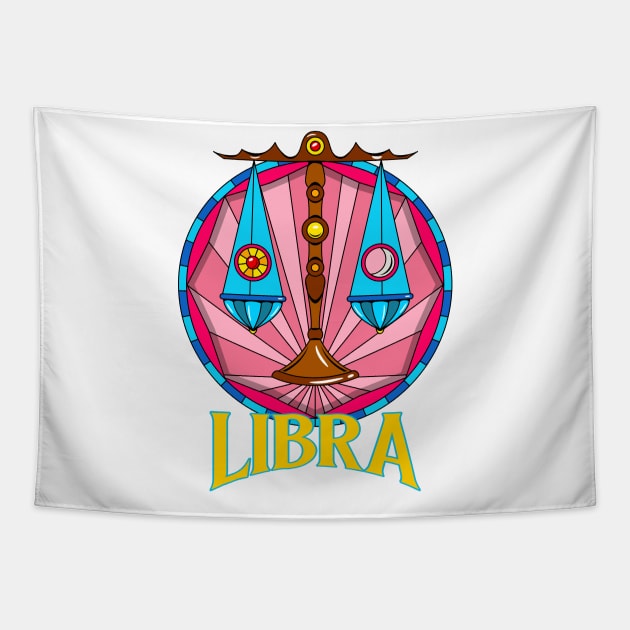 Libra Scales Zodiac Tapestry by Tip Top Tee's