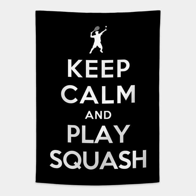 Keep Calm and Play Squash Tapestry by YiannisTees