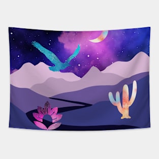 Purple Desert Night Tapestry