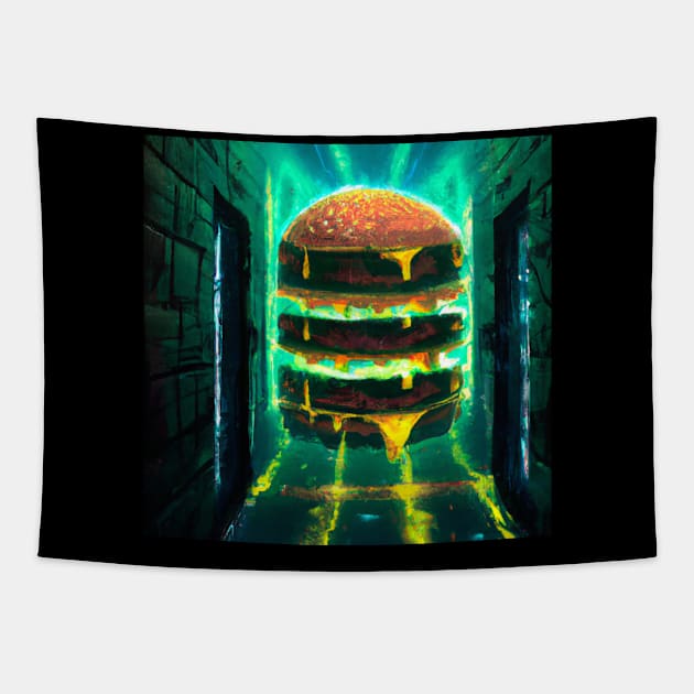 The Matrix Burger Tapestry by Mis camisetas