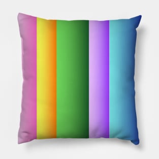 3D Stripes in Rainbow-like pattern Pillow