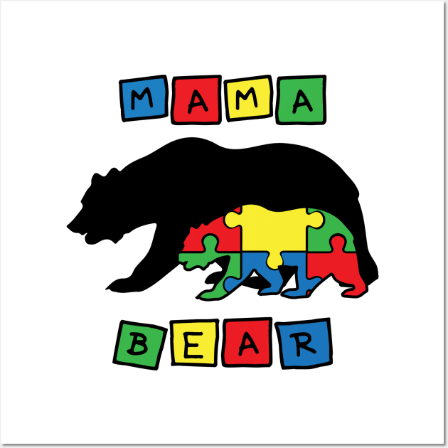 Mama Bear Autism Awareness - Love Support Mo Canvas Print / Canvas Art by  Hello Gifts - Fine Art America