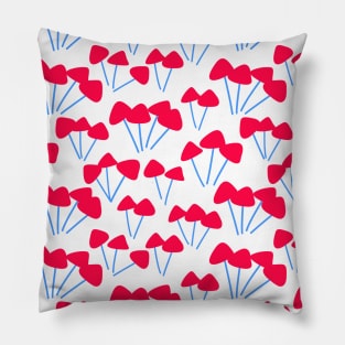 red mushrooms Pillow