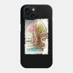 Abstract brain and spine tree Phone Case