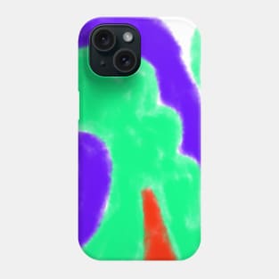 green blue red watercolor abstract texture Phone Case