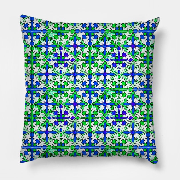 Spanish Azulejo Pillow by ErianAndre