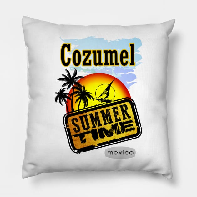 Cozumel, Mexico Pillow by dejava