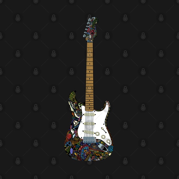 Eric’s Strato Guitar in Full Colour by BullShirtCo