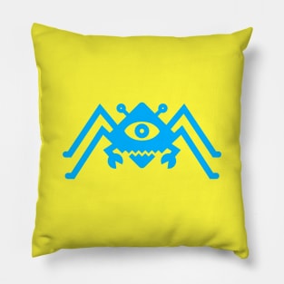 Diamond Spider Crab Bright Blue Pillow