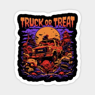 Truck or Treat Halloween Off-Roading Nightmare Magnet